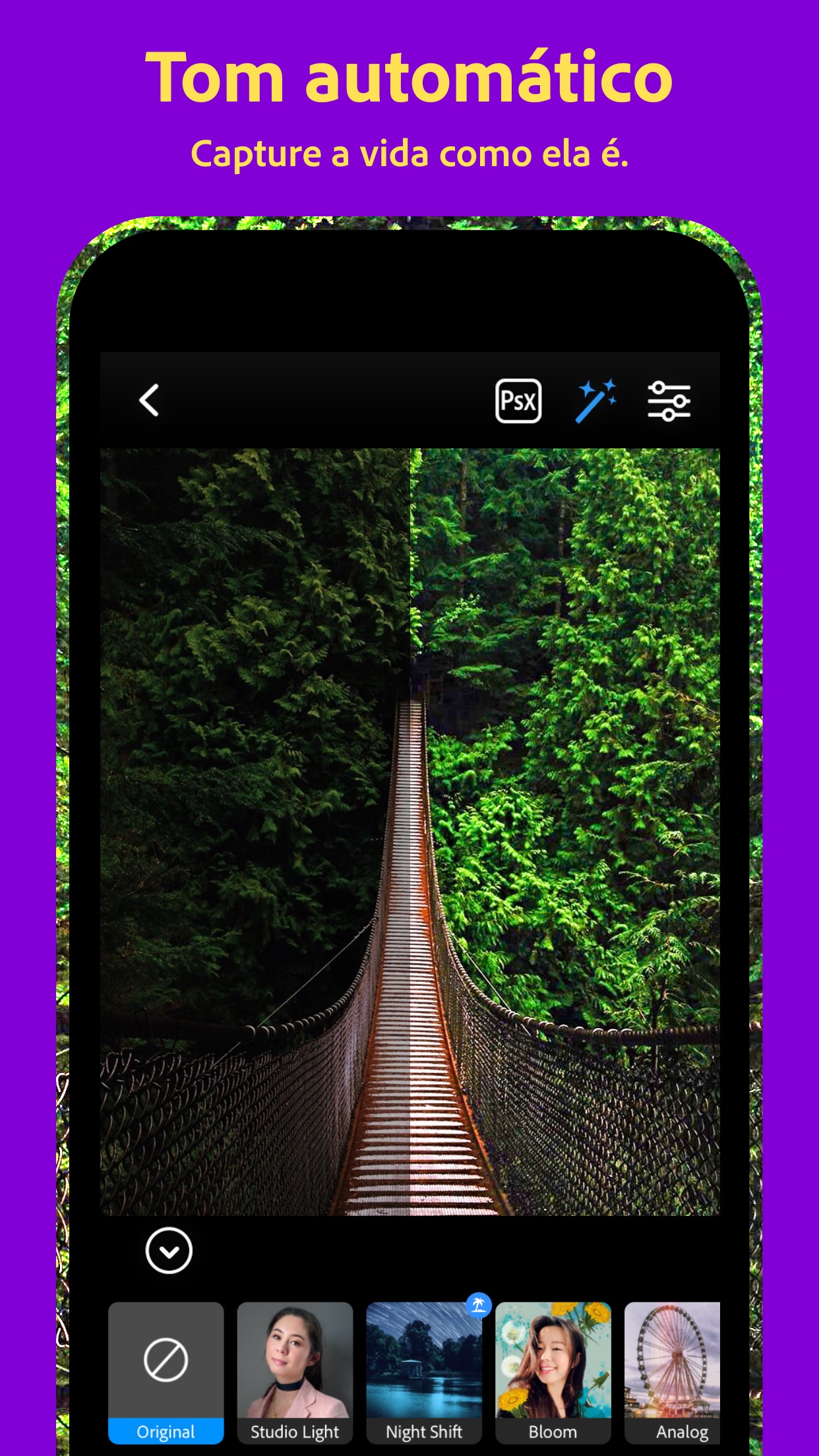 Screenshot do app Photoshop Camera