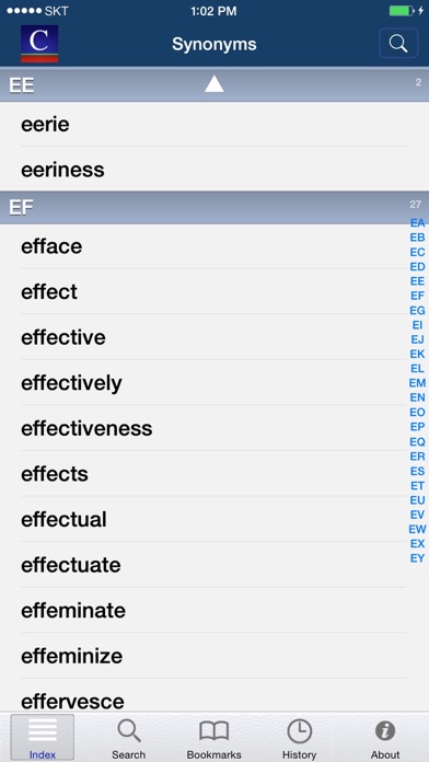 English Synonyms (Moby Thesaurus) Screenshot 4