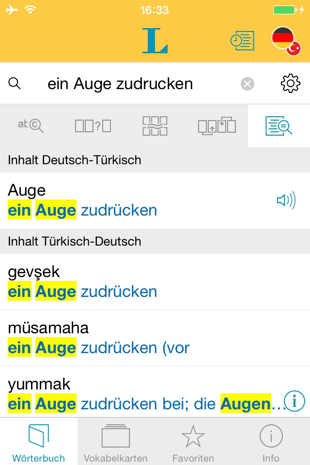 Großes Türkisch Wörterbuch screenshot 2