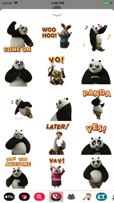 Captura 2 Kung Fu Panda Stickers iphone