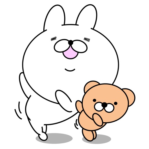 Rabbit and bear stickers Icon