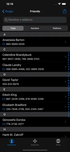 Screenshot 2 iContacts: Contactos de grupo iphone
