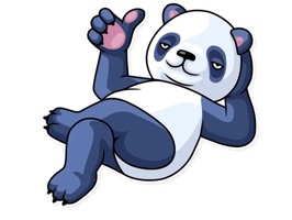 Fluffy Lazy Panda Stickers