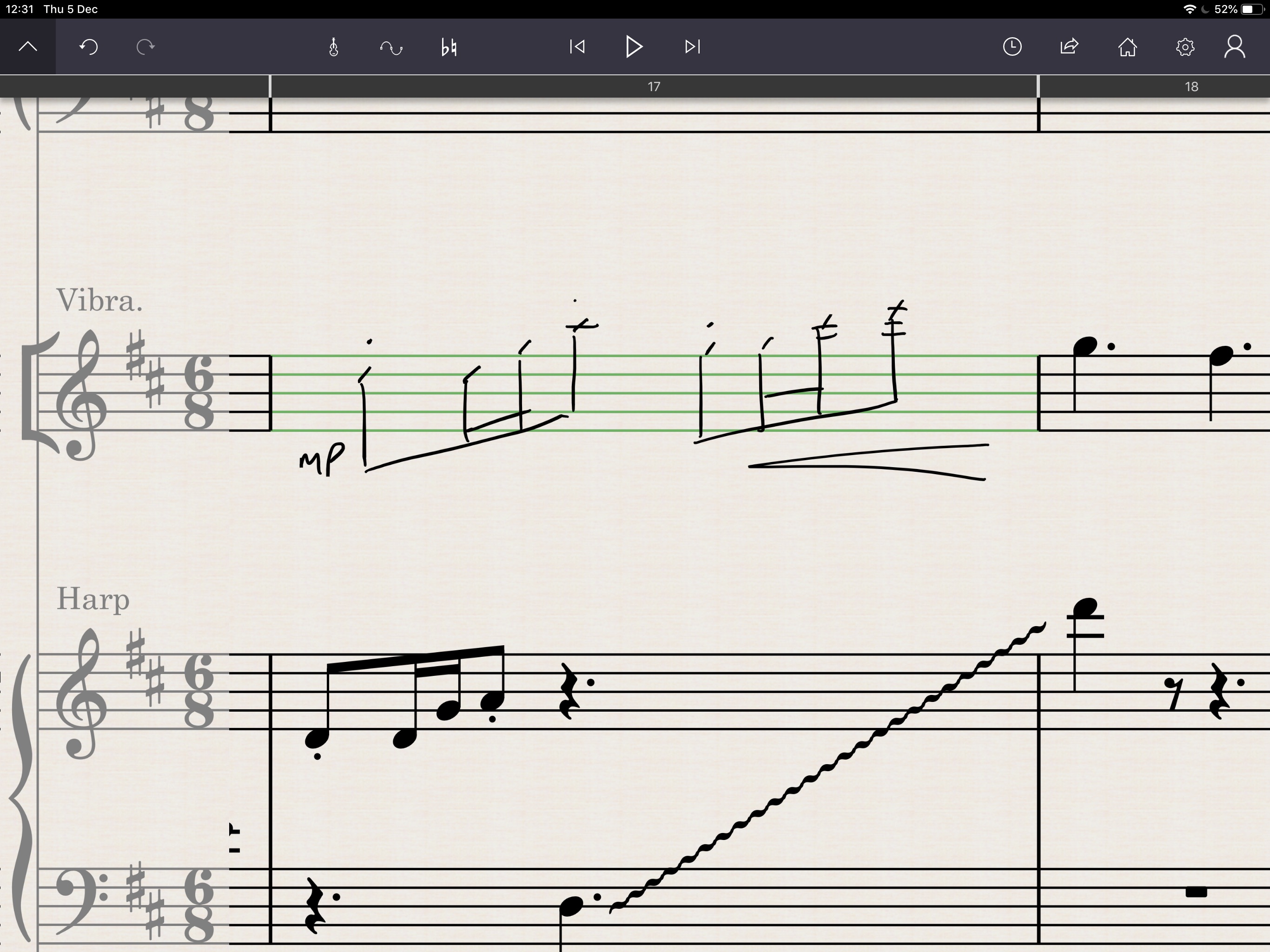 Screenshot do app StaffPad
