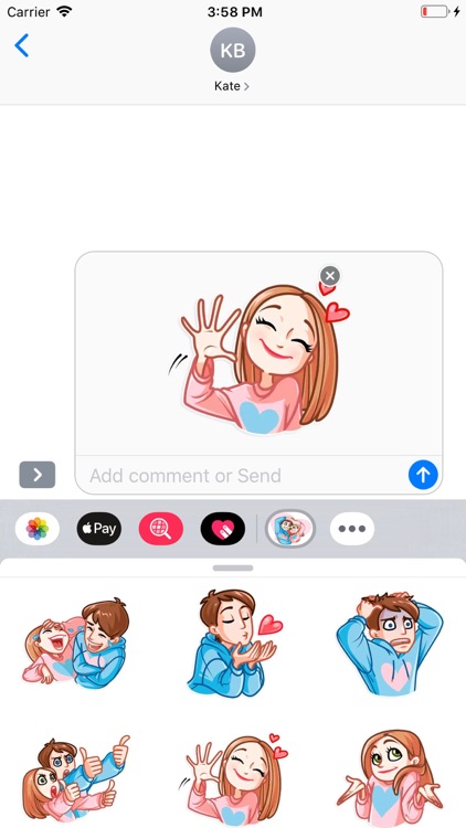 Romantic Couple Love Stickers by IMAD MBARKI