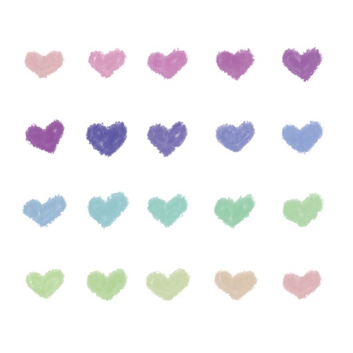 Watercolor Hearts Stickers Icon