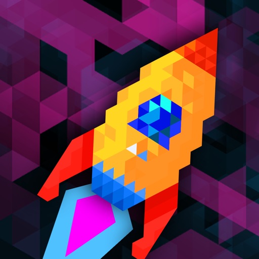 Trixel Rocket Icon