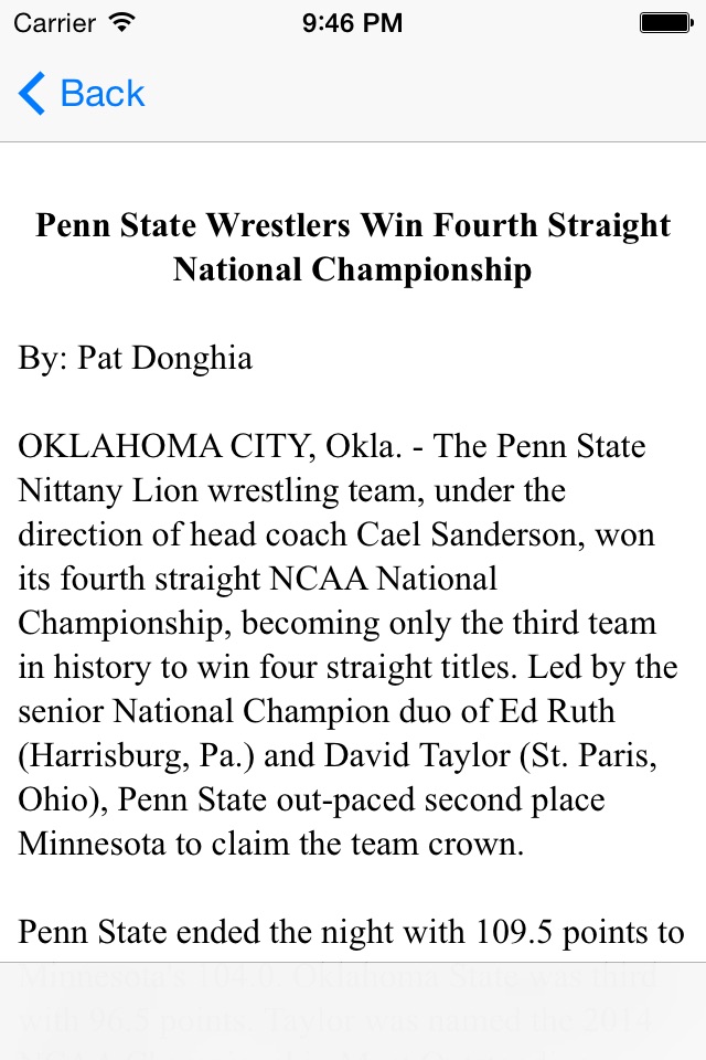 Penn State Wrestling Club screenshot 3