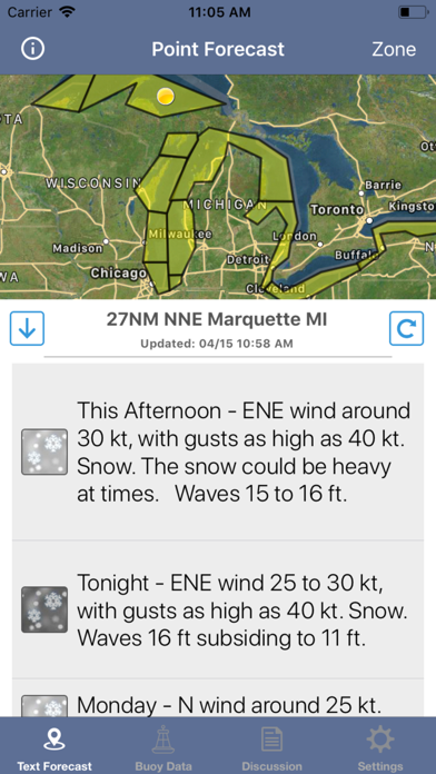 Great Lakes Boating Weather Screenshot