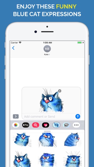 Blue Cat Emojis(圖3)-速報App