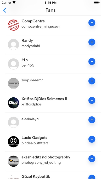 Follower track for Instagram