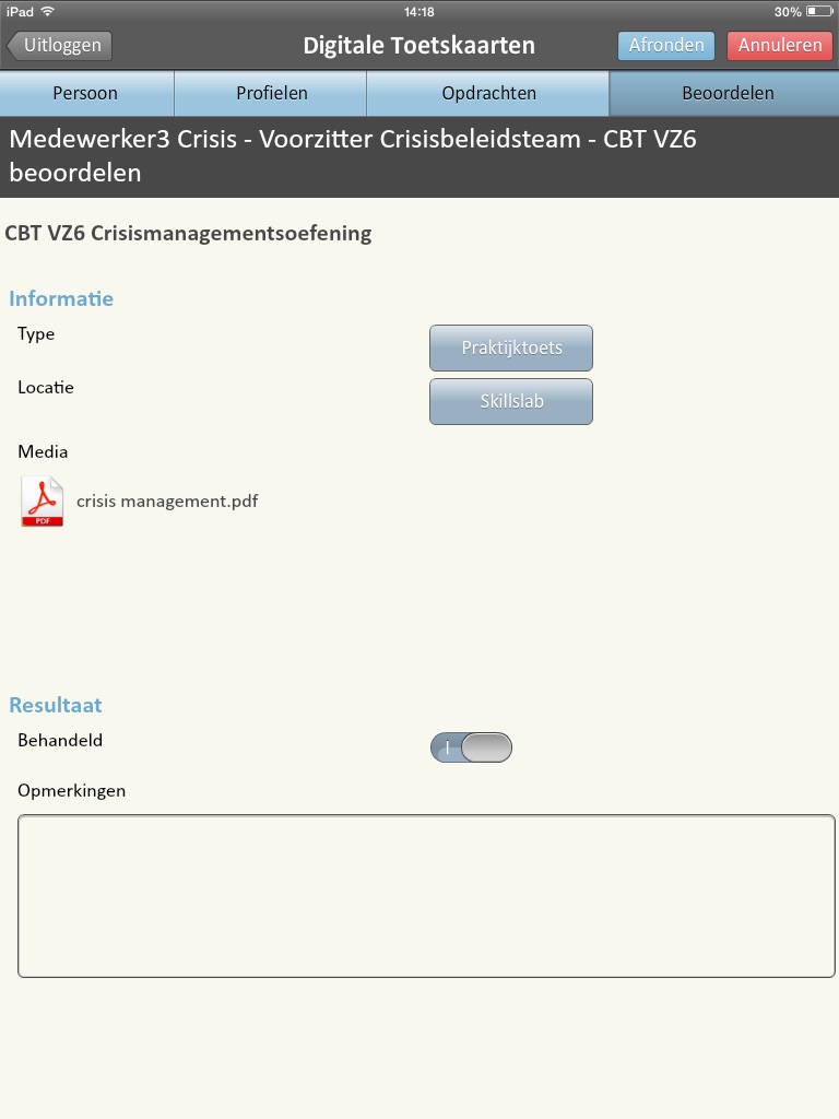 Digitale Toetskaarten App screenshot 4