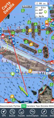 Imágen 4 AIS Map : Marine & Lake charts iphone
