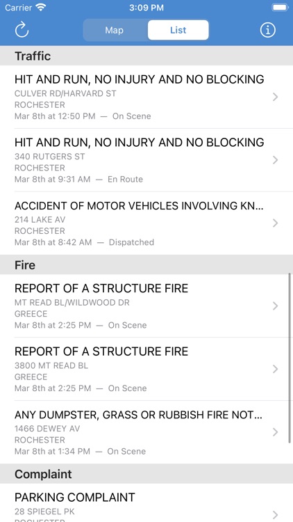 Monroe County Incidents