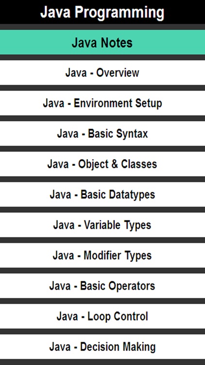 Tutorial for JAVA Programming