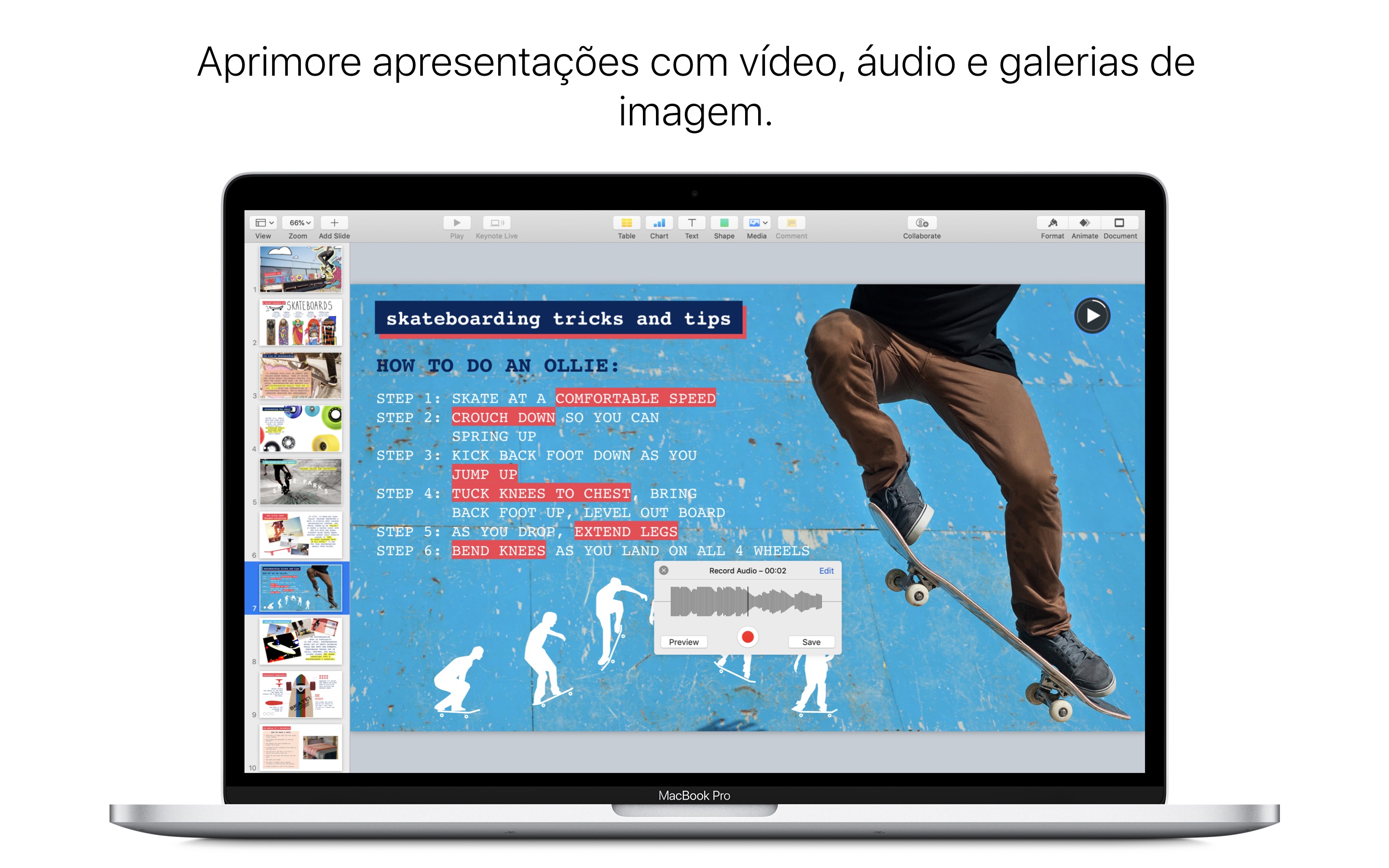 Screenshot do app Keynote