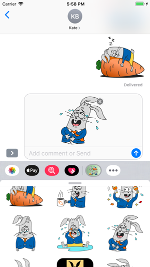 Rabbit Stickers - Bunny Emojis(圖4)-速報App