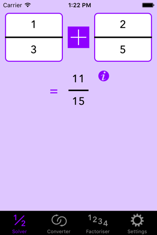 Fraction Help Calculator - náhled