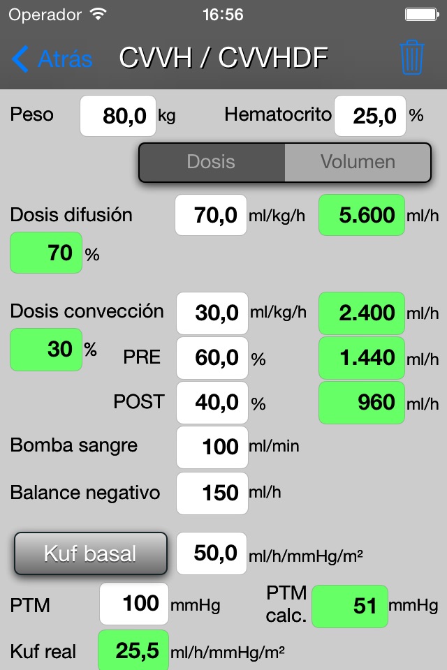 I.C.U. RenalCalc screenshot 3