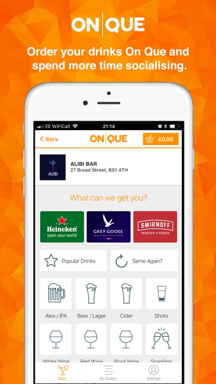 OnQue: Drink Ordering