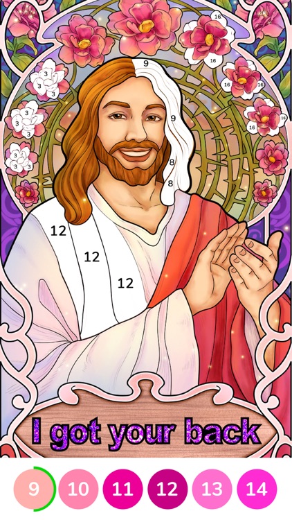 bible coloring paint by number