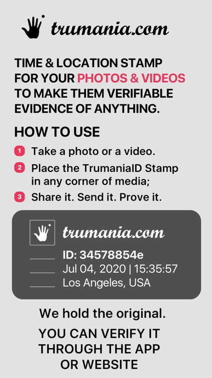 Trumania: Evidence Camera