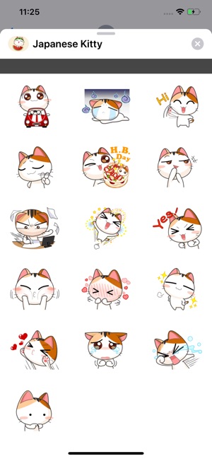 Japanese Kitty stickers pack(圖3)-速報App