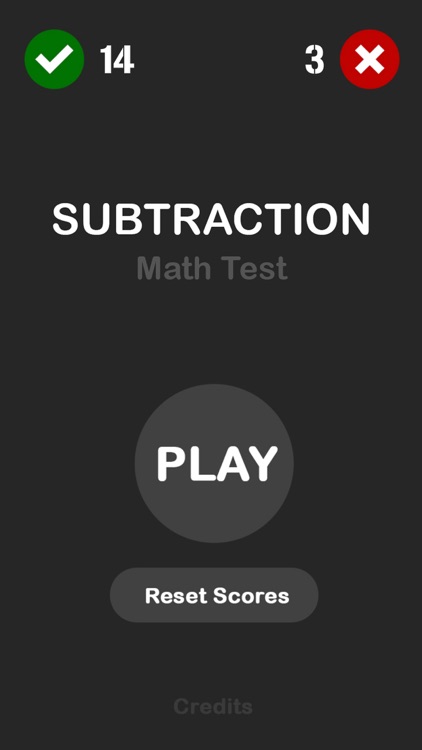 Subtraction Math Test