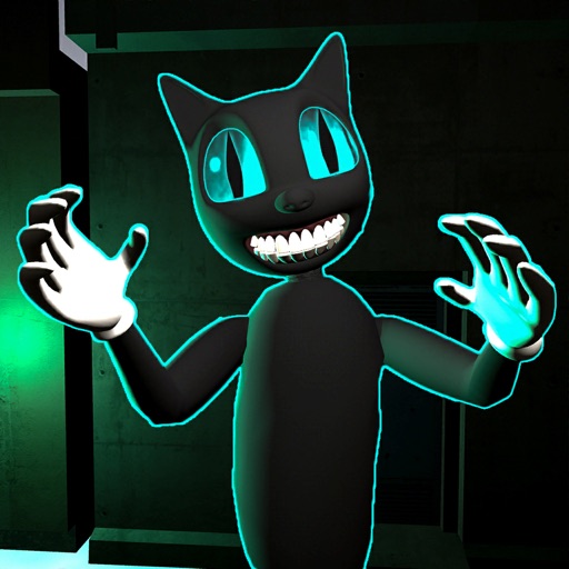 Scary Cartoon Cat Horror Game Icon