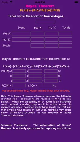 Game screenshot Bayes' Theorem Calculator apk