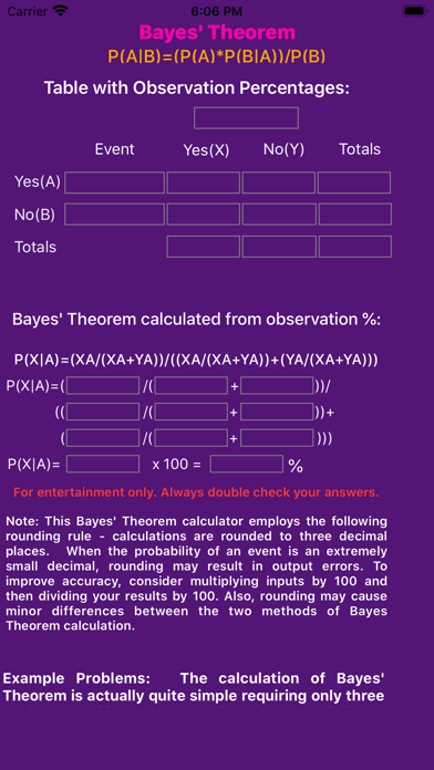 Bayes' Theorem Calculator screenshot 2