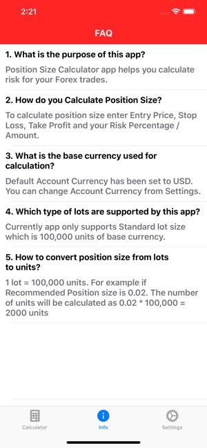 Forex Position Size Calculator On The App Store - 
