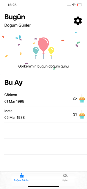 Doğum Günü Hatırlatıcısı