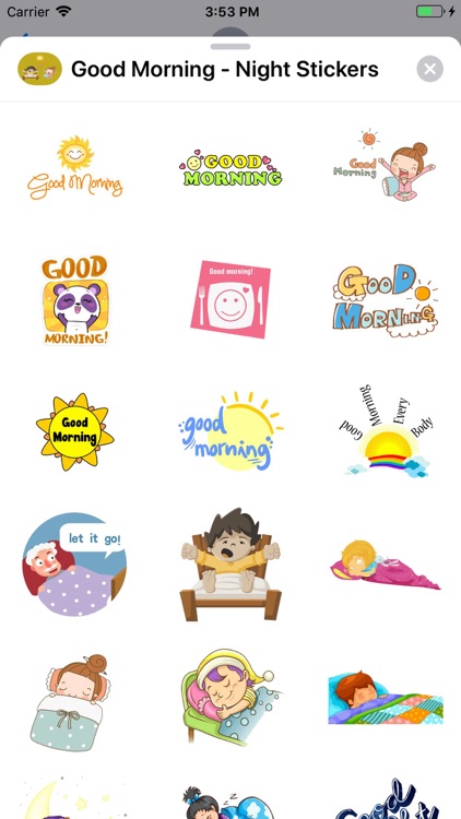 Good Morning - Night Stickers