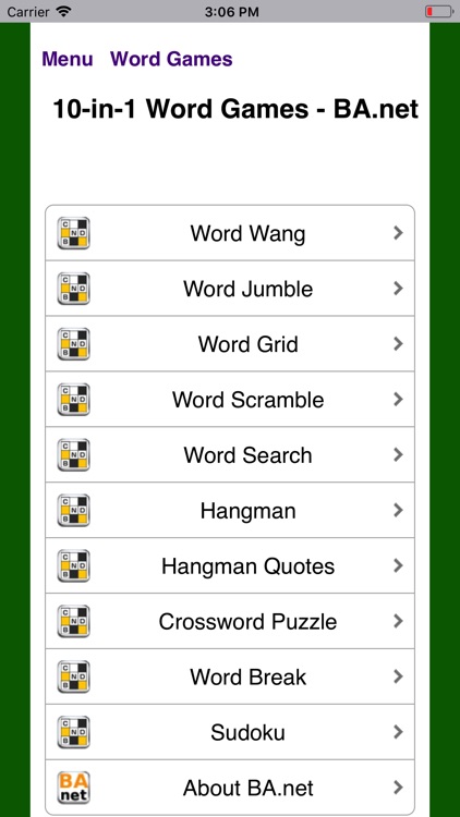 Word Games Passtimes - BA.net