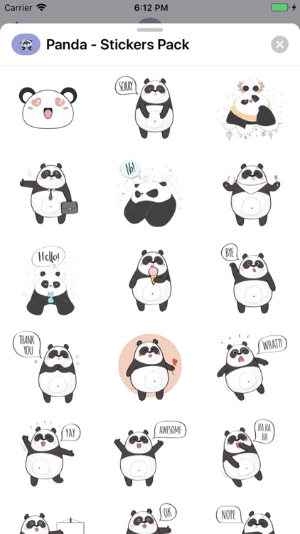 Panda - Stickers Pack screenshot-4