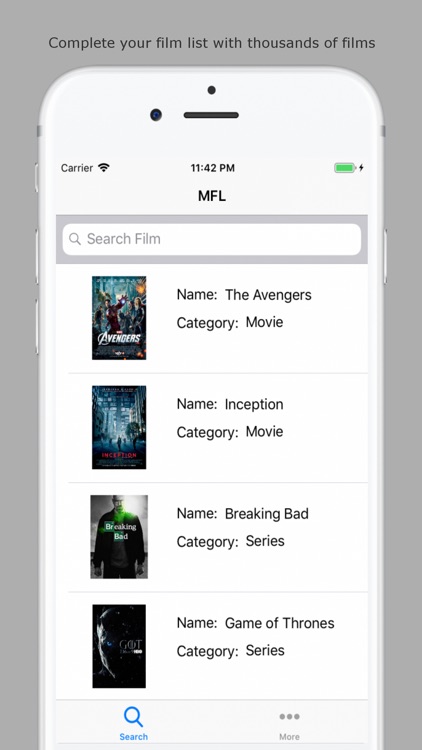 My Film List - List your films