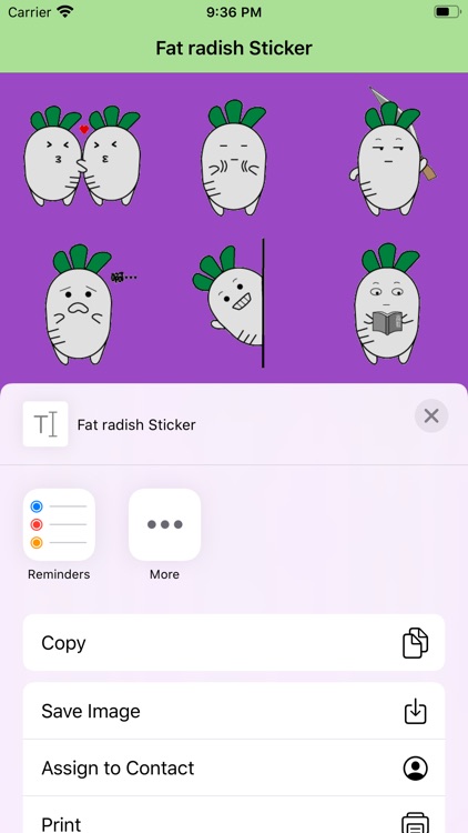 Fat radish Sticker screenshot-3
