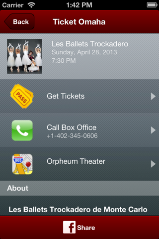 Ticket Omaha screenshot 3