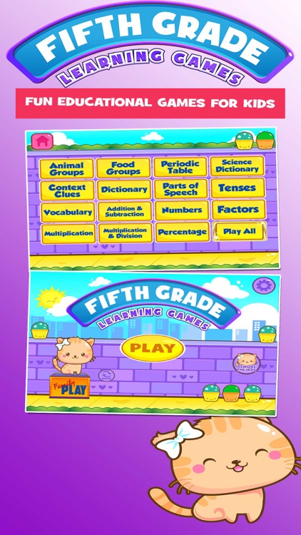 Fifth Grade School Games: Cats