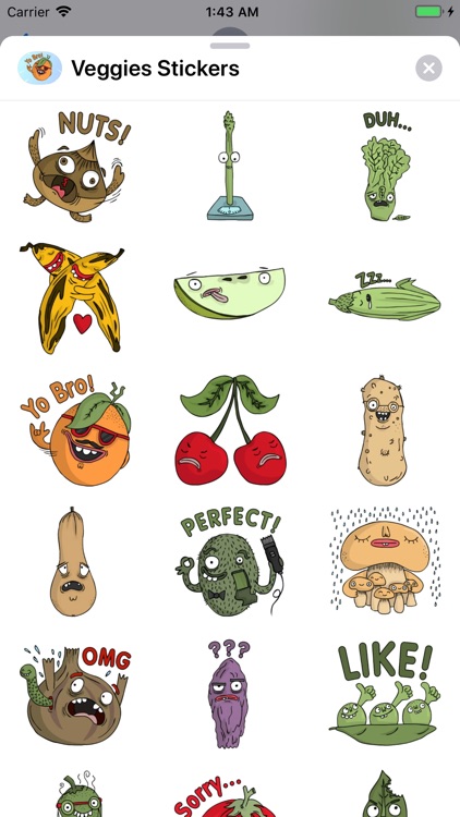 Veggies Stickers