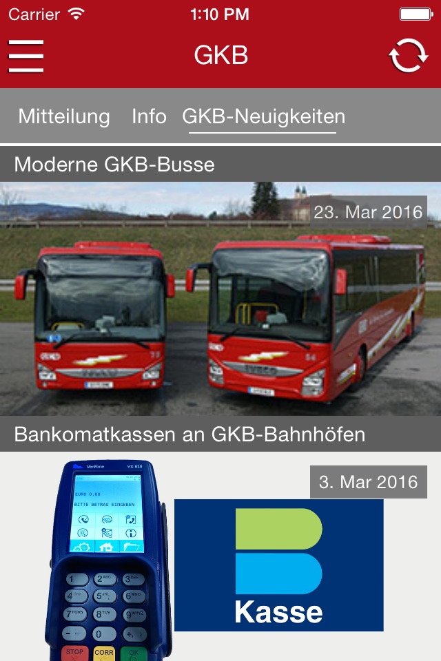 GKB - Bahn und Busbetrieb screenshot 2