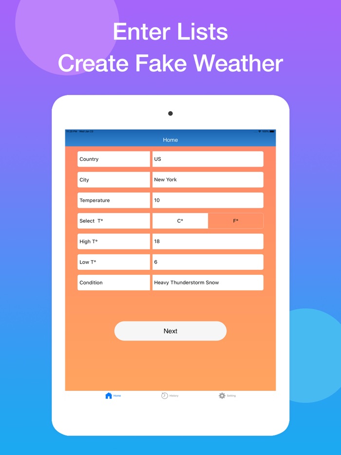 Create Fake Weather
