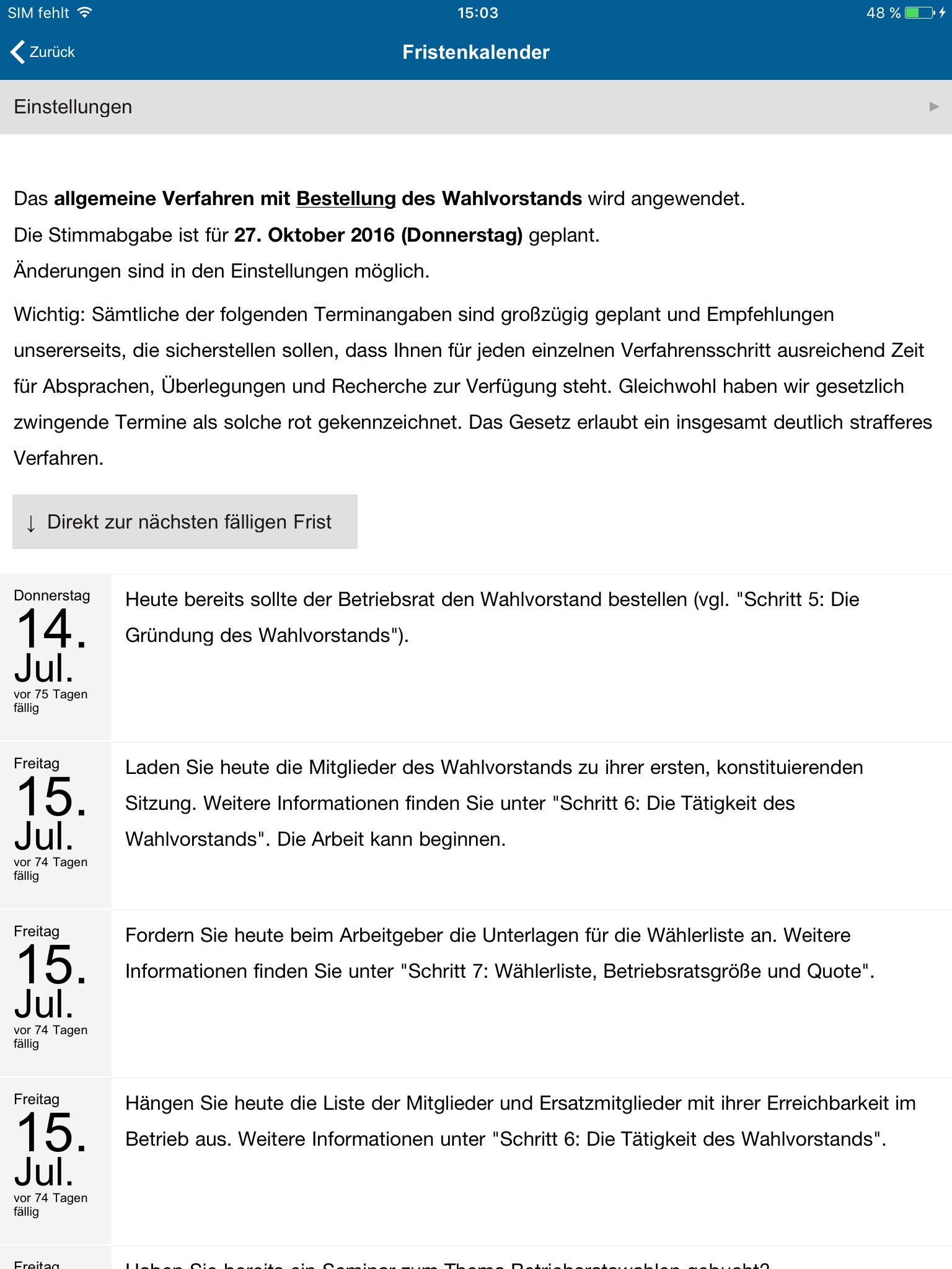 Betriebsratswahl screenshot 3