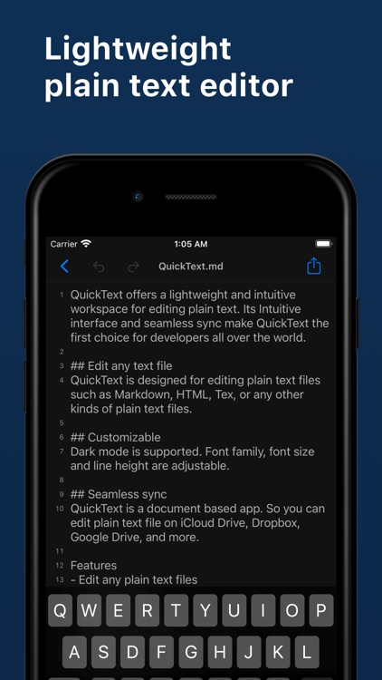 QuickText - Plain Text Editor