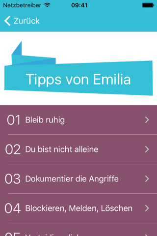 Cyber-Mobbing Erste-Hilfe App screenshot 4