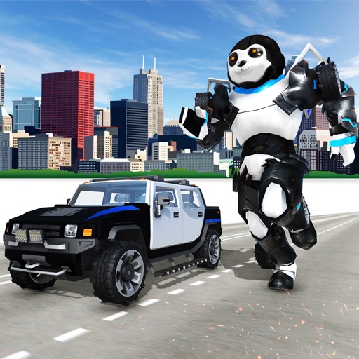 Panda Robot Car Battle 3D