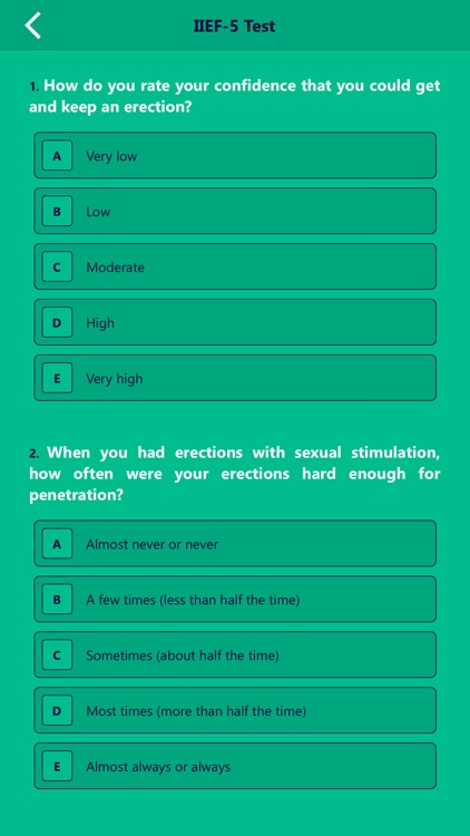 myED – Impotence IIEF-5 test