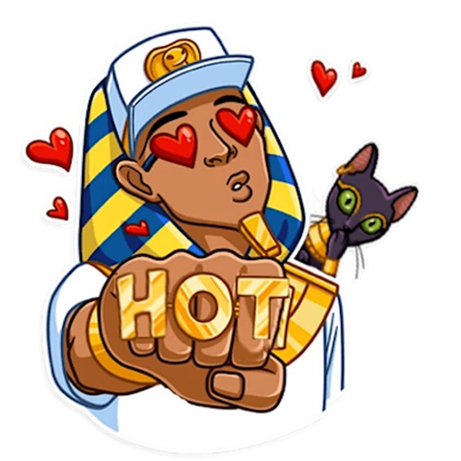 Funny Young Pharaoh Sticker