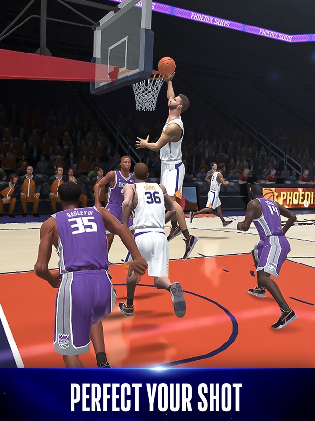 NBA NOW Screenshot des mobilen Basketballspiels